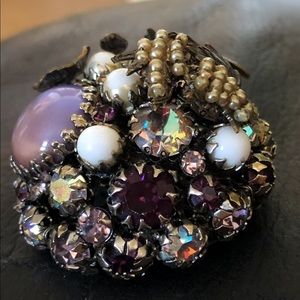 Miriam Haskell signed brooch